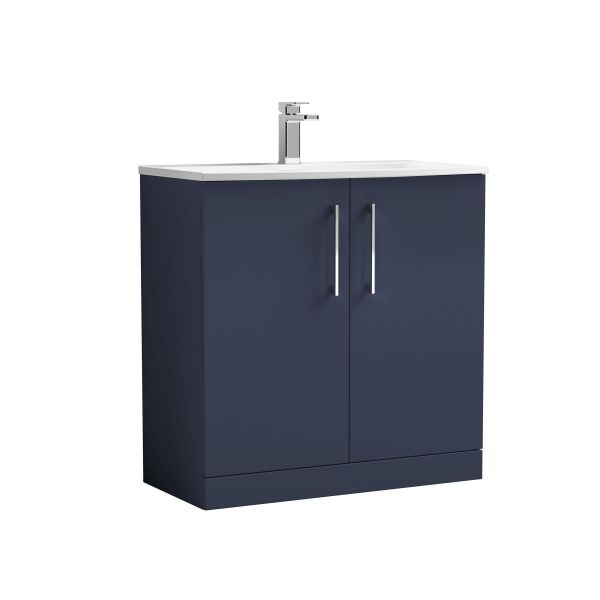 800mm Floor Standing 2-Door Vanity & Basin 4 - Nuie ARN2905G Blue, Blue colour ,image 1