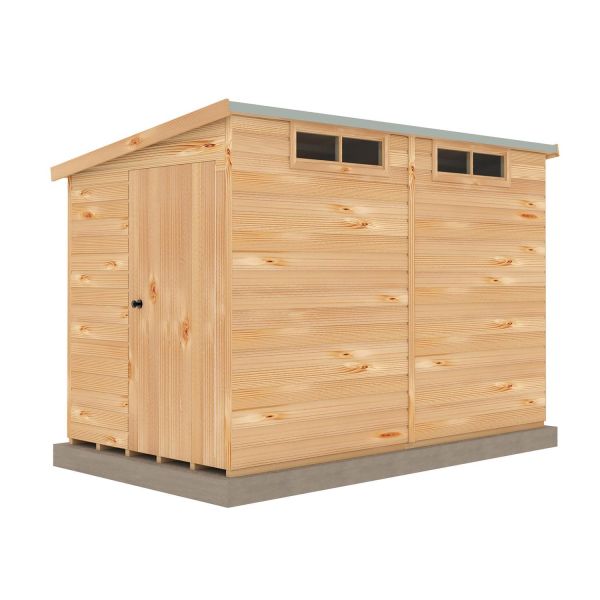 Security Pent 10 x 6 Single Door Loglap Shed