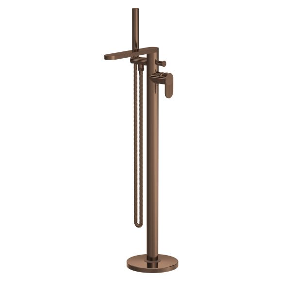 Freestanding Bath Shower Mixer with Kit - Nuie BIN1521F Brushed Bronze, Brushed Bronze colour ,image 1
