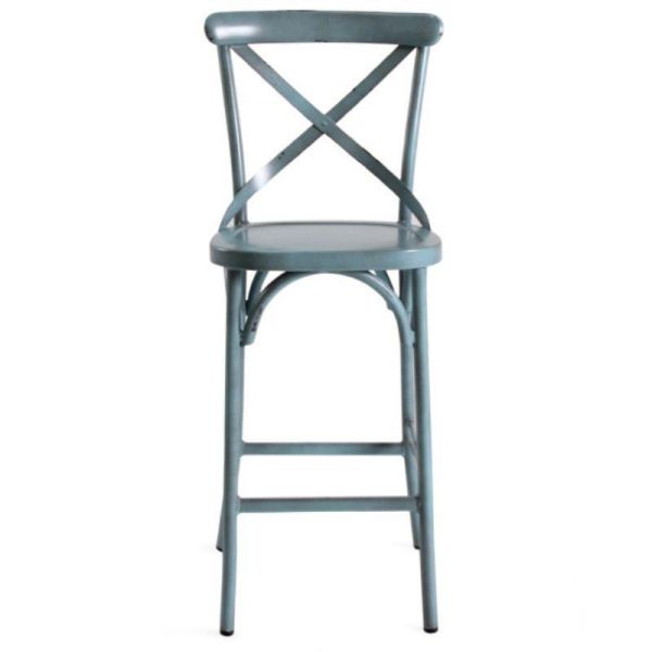 Chia 1160 x 510 Metal Bar Chair - Vintage Blue, Blue colour ,image 1