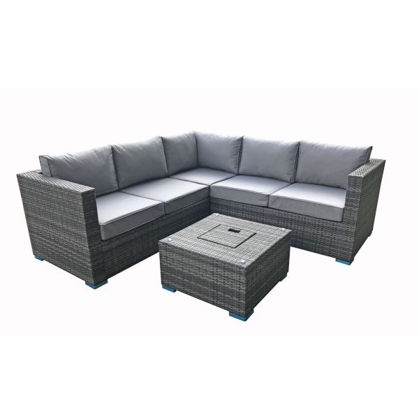 Georgia Corner Sofa With Ice Bucket Grey, Grey colour ,image 1