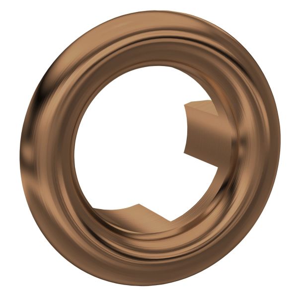 Round Overflow Cover - Nuie OVFL15 Brass, Brass colour ,image 1
