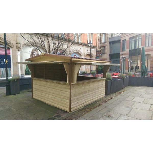 3M X 3M Triple Serve Chalet By Churnet Valley, Wood colour ,image 1