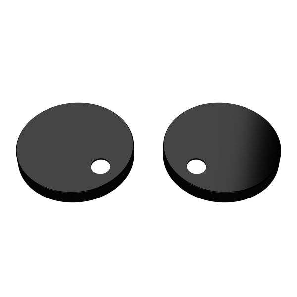 Black Toilet Seat Cover Caps Black - Hudson Reed TSC401 Black, Black colour ,image 1