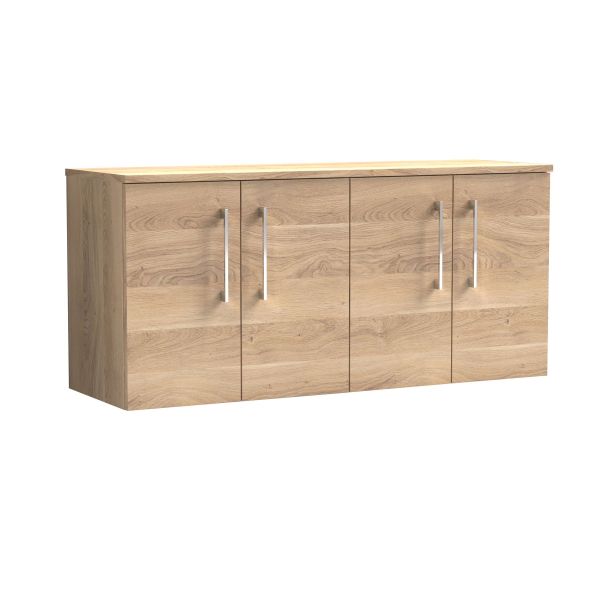 1200mm Wall Hung 4-Door Vanity & Worktop - Nuie ARN3023W2 Oak, Oak colour ,image 1