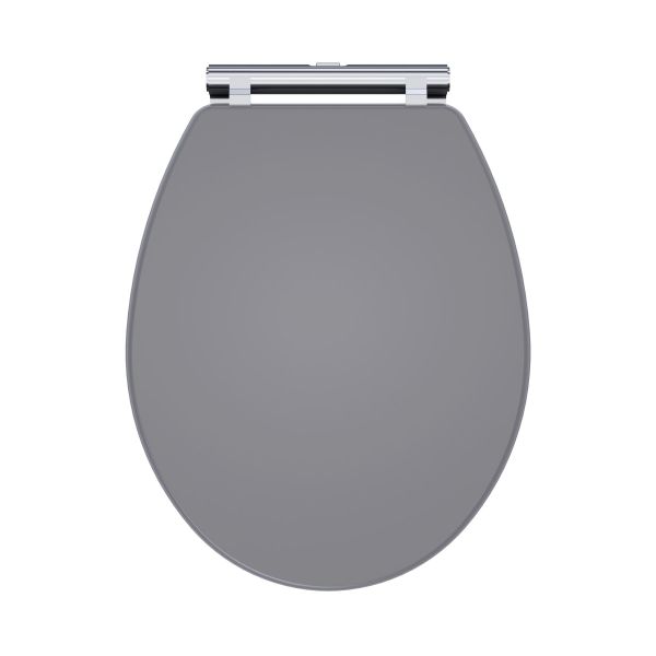 Soft Close Wooden Toilet Seat - Nuie CLA299 Grey, Grey colour ,image 1