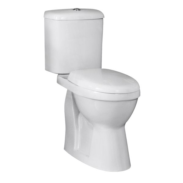 Comfort Height Pan & Cistern - Nuie NCS500 White, White colour ,image 1