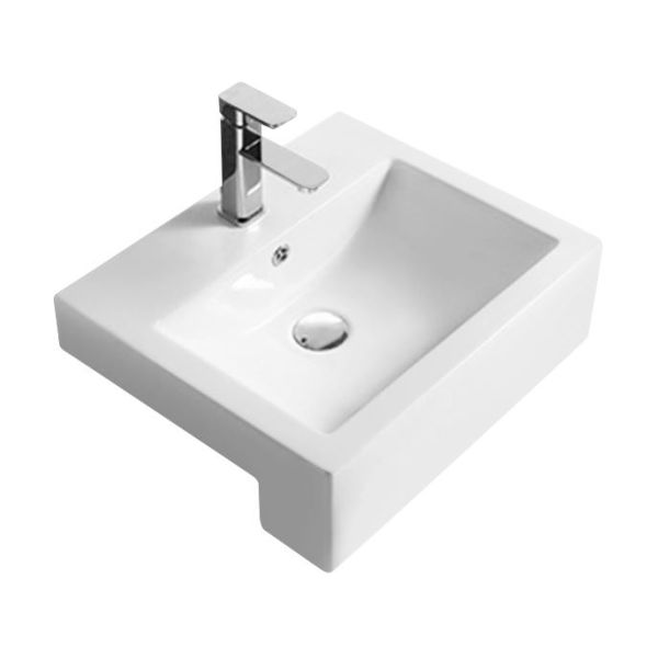 Semi-recessed basin - Hudson Reed NBV172 White, White colour ,image 1