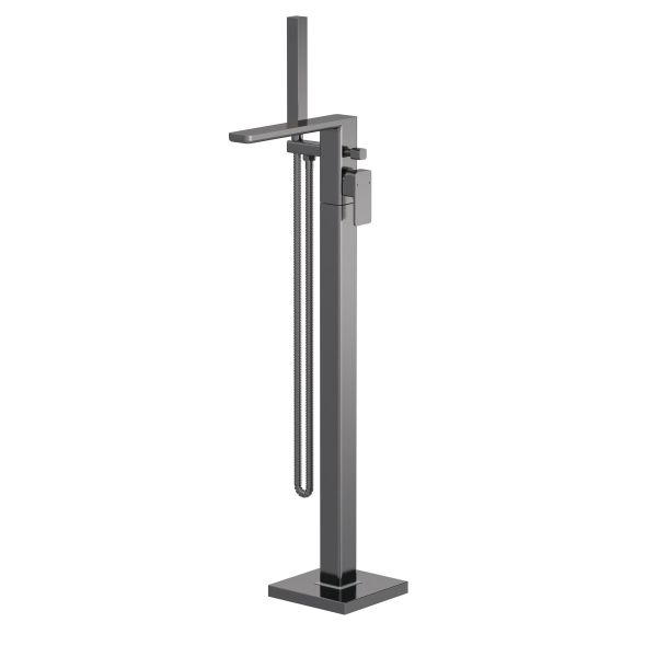 Freestanding Bath Shower Mixer - Nuie WIN721 Brushed Pewter, Brushed Pewter colour ,image 1
