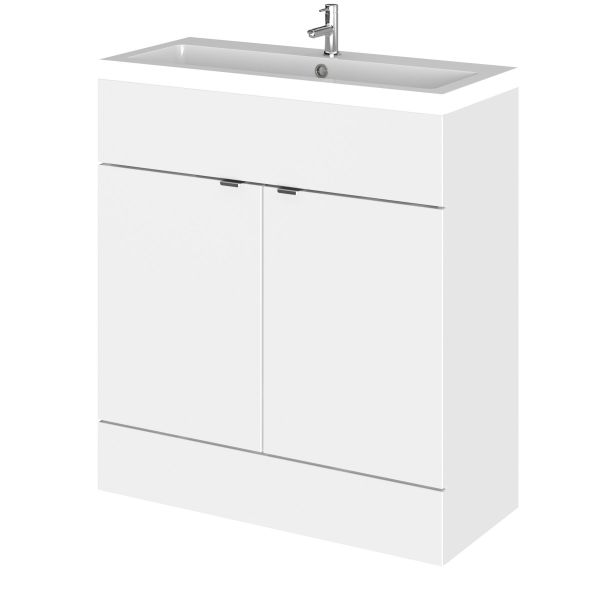 800mm Vanity Unit & Basin - Hudson Reed CBI128 Gloss White, White colour ,image 1