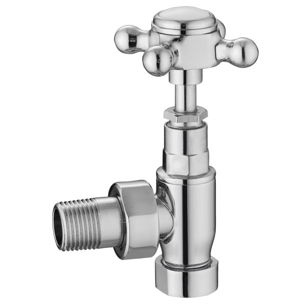 Angled Radiator Valve Pack (Pairs) - Hudson Reed HT300 Chrome, Chrome colour ,image 1