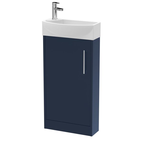 440mm Floor Standing 1-Door Unit & 1TH Basin RH - Hudson Reed JNU2921R Blue, Blue colour ,image 1