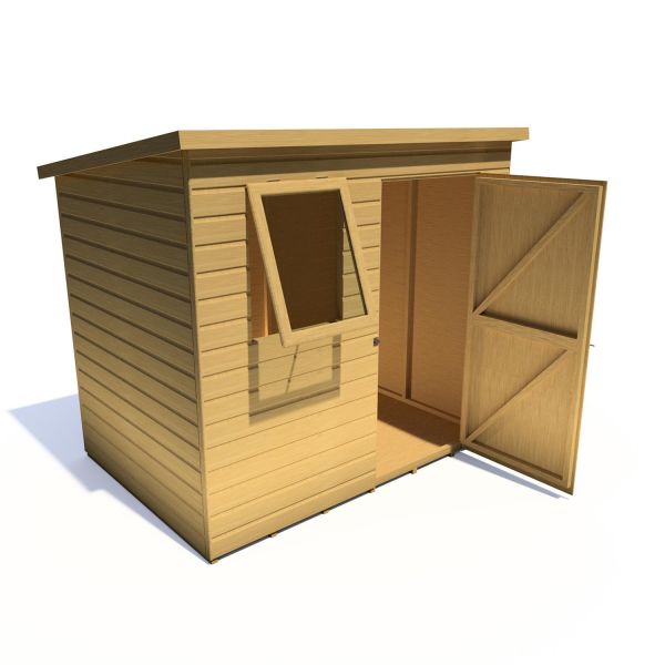Caldey 7 x 5 Single Door Loglap Shed - Style C