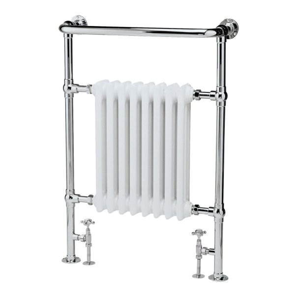 Harrow Traditional Radiator - Hudson Reed MTY022 Chrome/White, Chrome & White colour ,image 1