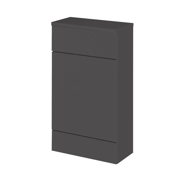 500mm Compact WC Unit & Co-ordinating Top - Hudson Reed CBI904A Gloss Grey, Grey colour ,image 1