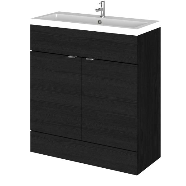 800mm Vanity Unit & Basin - Hudson Reed CBI628 Charcoal Black, Hacienda Black colour ,image 1