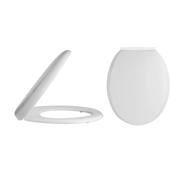 Standard Soft Close Toilet Seat - Nuie NTS008 White, White colour ,image 1