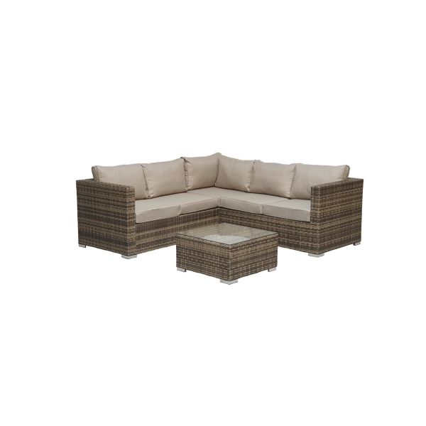 Georgia Corner Sofa Set Mixed Brown, Brown colour ,image 1