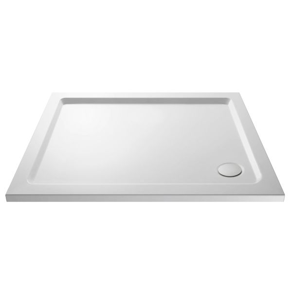 Rectangular Shower Tray 1100 x 700mm - Hudson Reed NTP016 White, White colour ,image 2