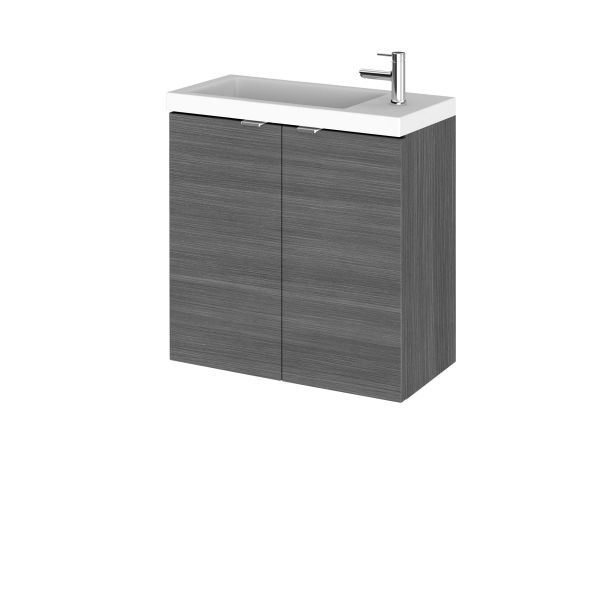 500mm Vanity Unit & Basin - Hudson Reed CBI538 Anthracite Woodgrain, Brown/Grey colour ,image 1