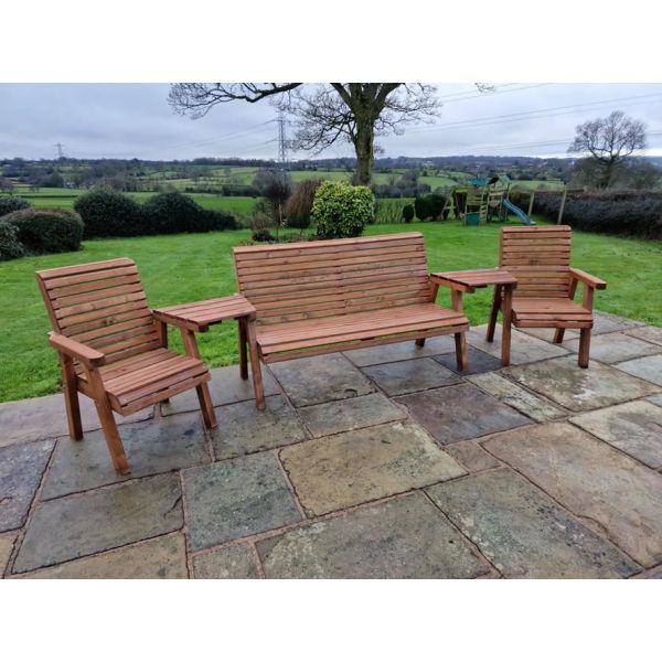 Valley 5 Seat Set 1X3B 2Xc Angled Tray By Churnet Valley, Wood colour ,image 1