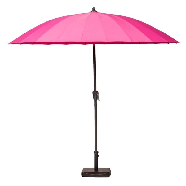 2.7M Pink Crank And Tilt Shanghai Parasol (38Mm Pole, 24 Ribs), Pink colour ,image 1