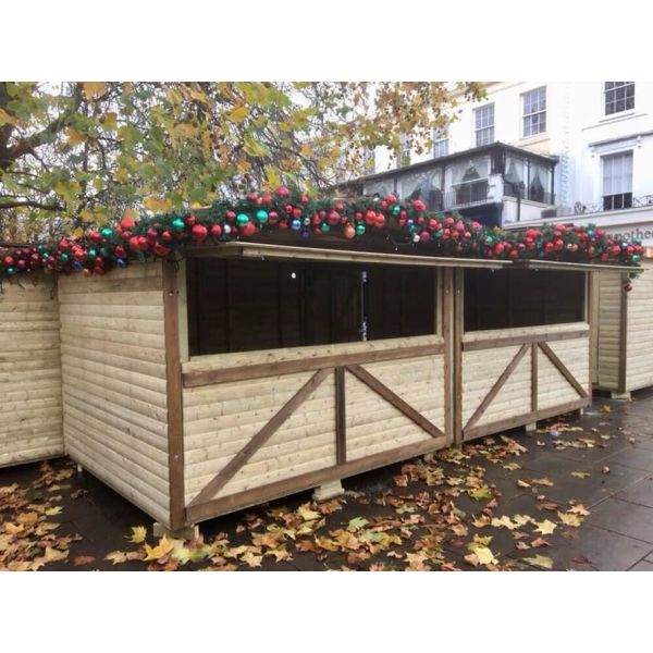 6M X 2.4M Standard Connecting Chalets By Churnet Valley, Wood colour ,image 1