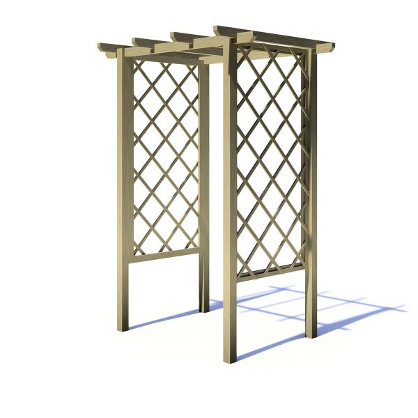 Arch Trellis Pergola 4 x 3, Brown colour ,image 1