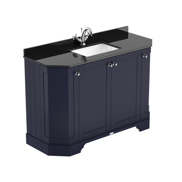 1200mm 4-Door Angled Unit & Marble Top 1TH - Hudson Reed LOF362 Twilight Blue, Blue colour ,image 1