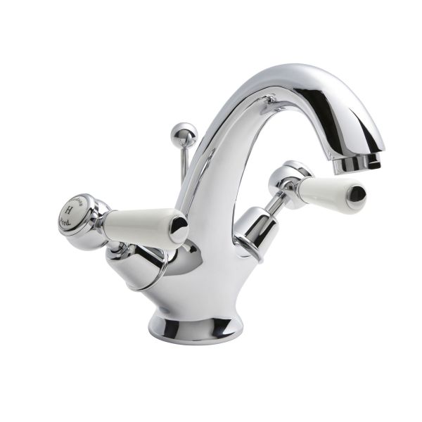 Mono Basin Mixer - Hudson Reed BC305DL Chrome, Chrome & White colour ,image 1