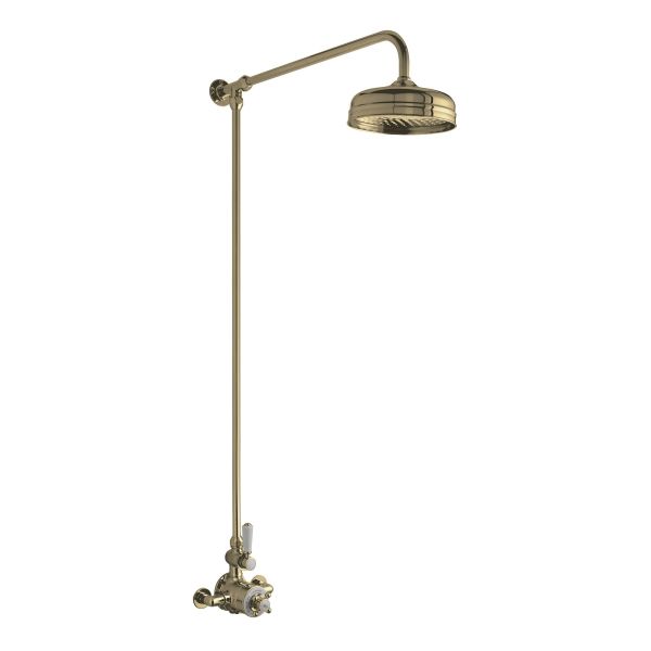 Wall Mounted Thermostatic Shower Valve & Kit - Hudson Reed A8120 Brass, Brass colour ,image 1