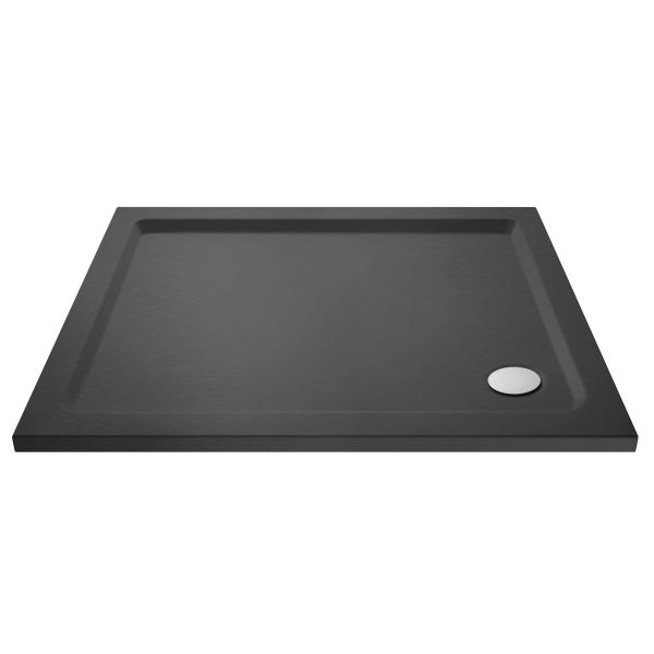 Rectangular Shower Tray 900 x 760mm - Hudson Reed TR71008 Grey Slate, Grey colour ,image 1