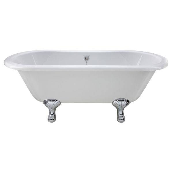 Freestanding Bath - Corbel Leg Set (1700mm) - Hudson Reed RL1705T White, White colour ,image 4