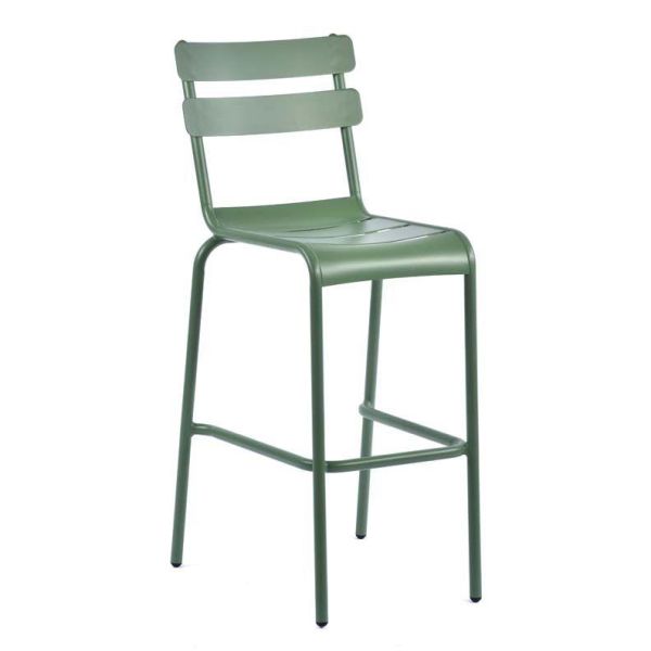 Anzio Aluminium Bar chair Olive Green
