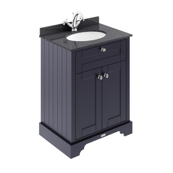 600mm Cabinet & Marble Top (1TH) - Hudson Reed LOF321 Twilight Blue, Blue colour ,image 1