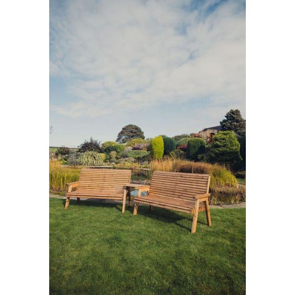 Valley 6 Seat Set 2X3B Angled Tray By Churnet Valley, Wood colour ,image 1