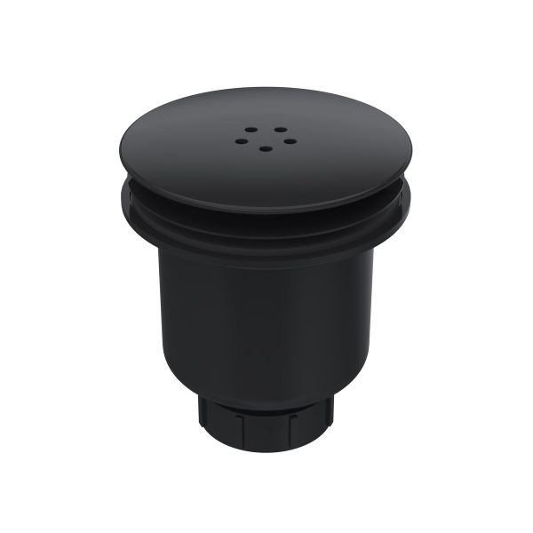 Straight Shower Tray Waste - Hudson Reed SWB002 Black, Black colour ,image 1