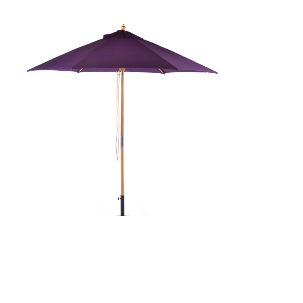 Parasol Wood Pulley 2.5m Purple