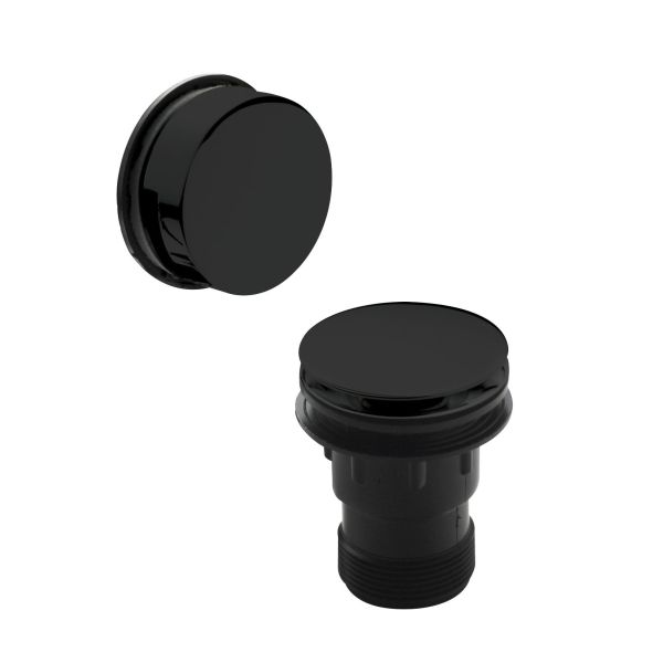 Click Clack Bath Waste With Easyclean Removable Grid - Hudson Reed E427 Black, Black colour ,image 1