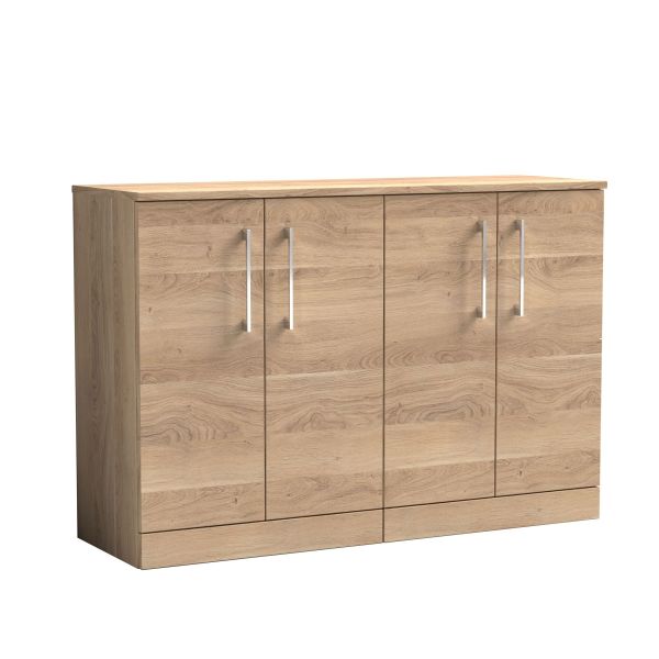 1200mm Floor Standing 4-Door Vanity & Worktop - Nuie ARN3003W2 Oak, Oak colour ,image 1