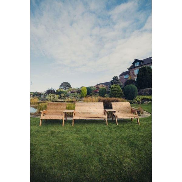 Valley 7 Seat Set 1X3B 2 X 2B Straight Tray By Churnet Valley, Wood colour ,image 1