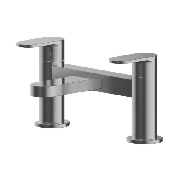 Deck Mounted Bath Filler - Nuie BIN703 Brushed Pewter, Brushed Pewter colour ,image 1