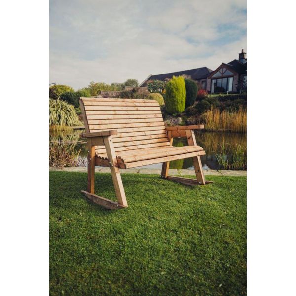 Valley Rocking Bench By Churnet Valley, Wood colour ,image 1