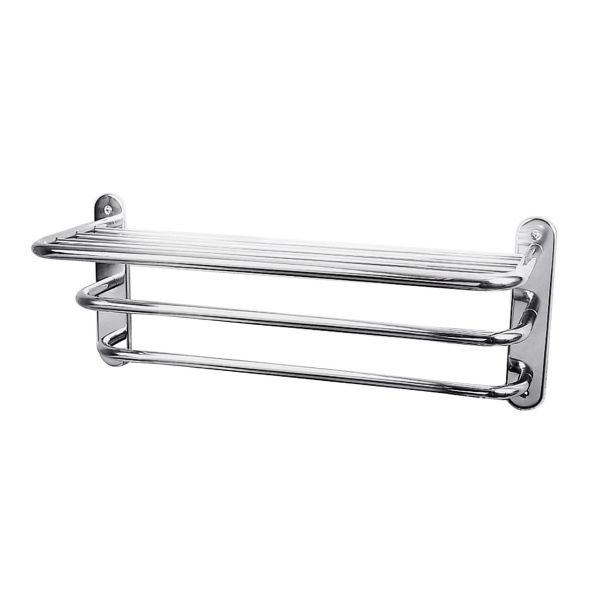 3 Tier Towel Rack - Hudson Reed LA380 Chrome, Chrome colour ,image 1
