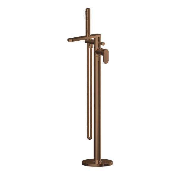 Freestanding Bath Shower Mixer with Kit - Nuie BIN1521 Brushed Bronze, Brushed Bronze colour ,image 1