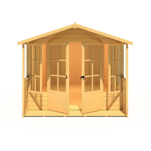 Delmora 8 x 18 Summerhouse INC Verandah, Brown colour ,image 1