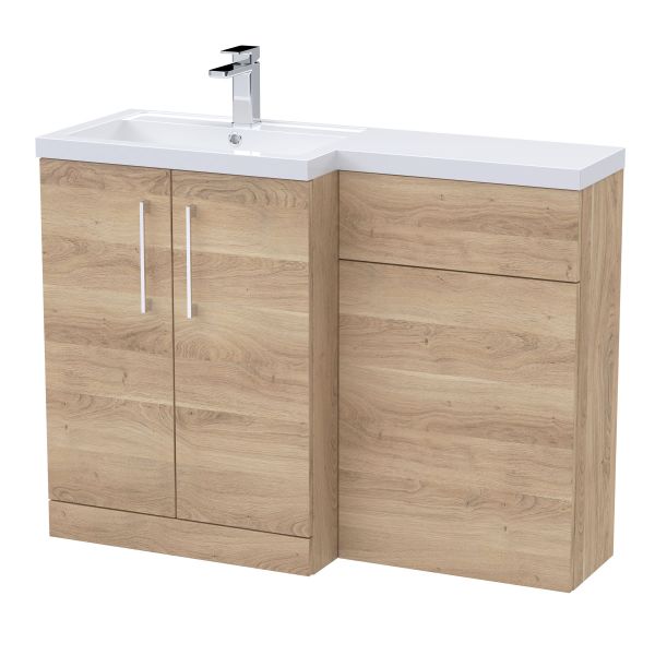 1100mm Left Hand Combination - Nuie ARN3011L Oak, Oak colour ,image 1