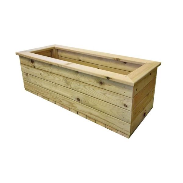 Deluxe Large Trough 100X40X32 By Churnet Valley, Wood colour ,image 1