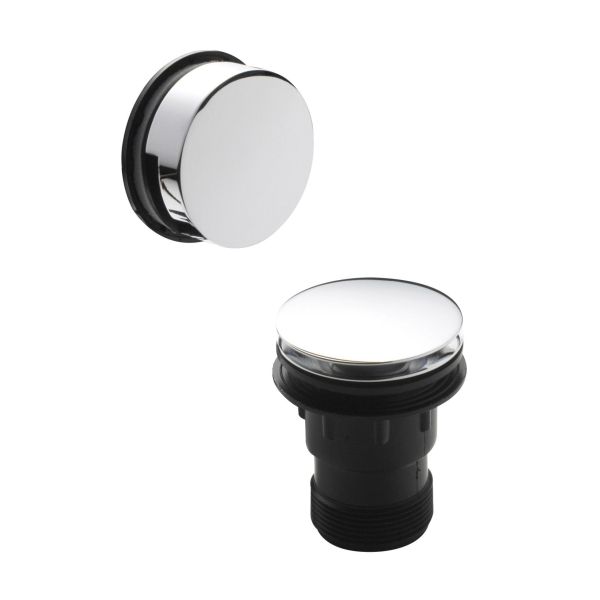 Push Button Bath Waste - Hudson Reed E327 Chrome, Chrome colour ,image 1