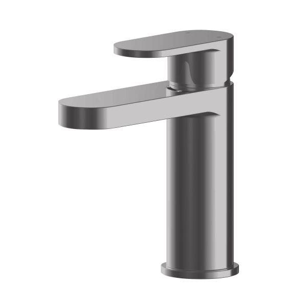 Mono Basin Mixer with Push Button Waste - Nuie BIN705 Black, Black colour ,image 1